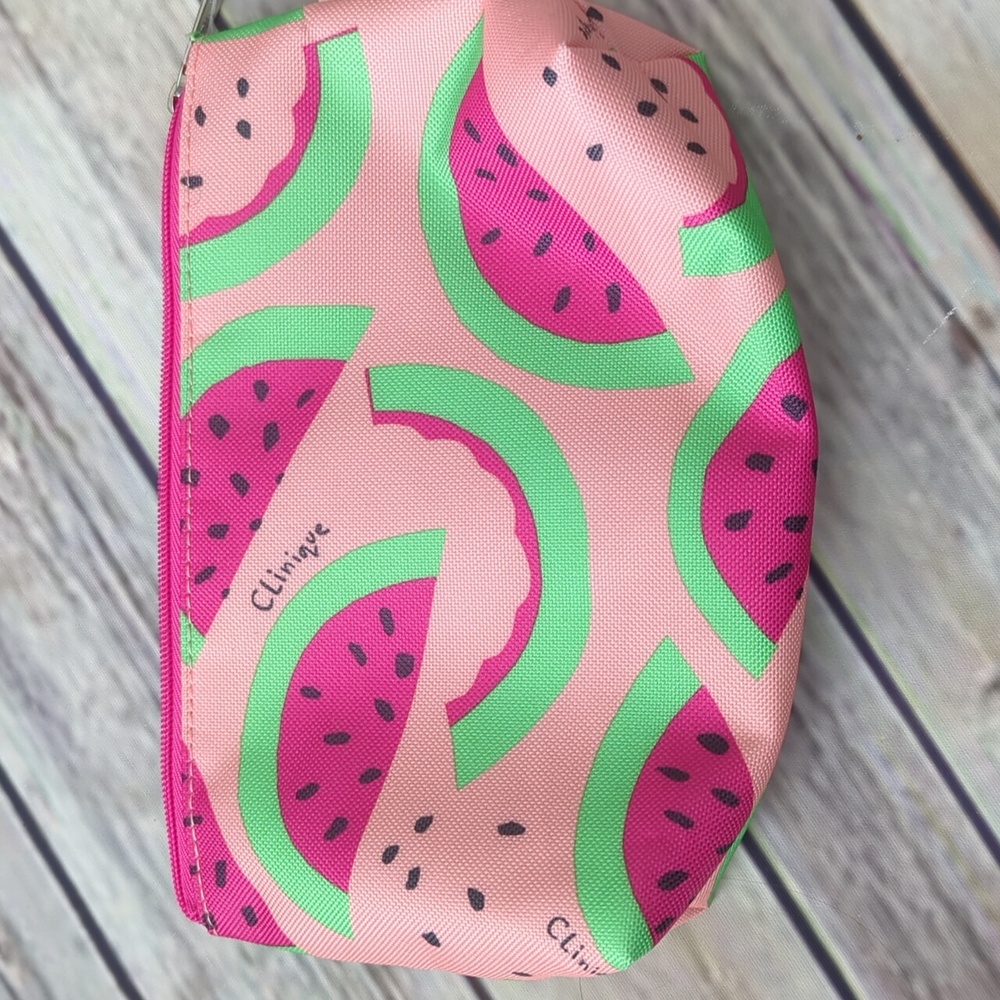 Clinique travel watermelon makeup bag